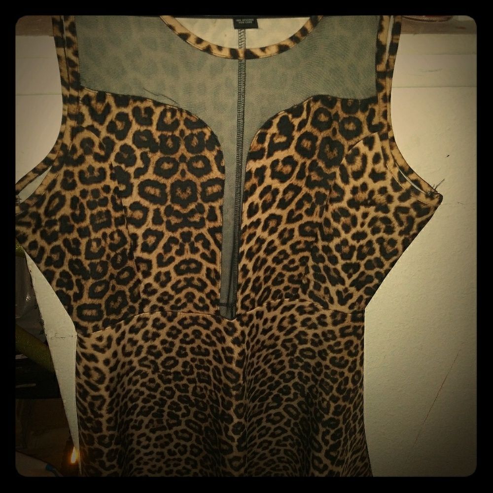 Cheetah print cocktail dress